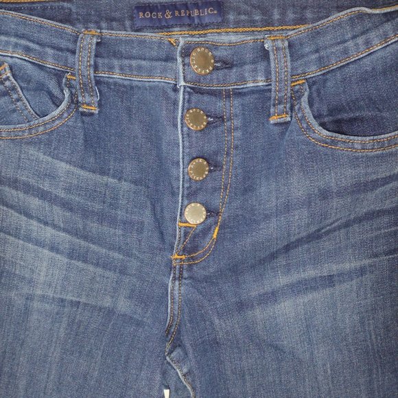 pantalones de mesclilla  Rock Y  Repulic  denim  para mujer talla 10 - Picture 5 of 9